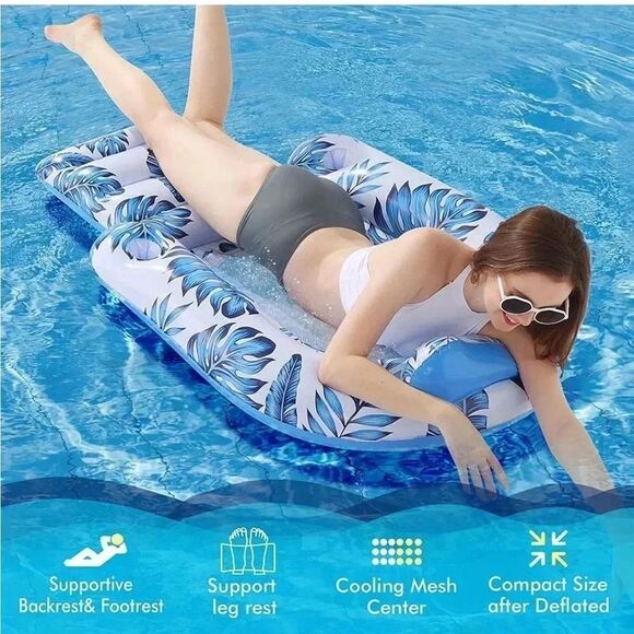 Pool Float Bed | Adult Pool Lounger | Relaxation Float | Water Hammock Float New - Picture 1 of 3